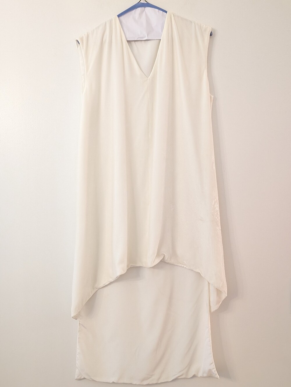 Carol Hannah contemporary wedding bridal dress silk velvet high low hem